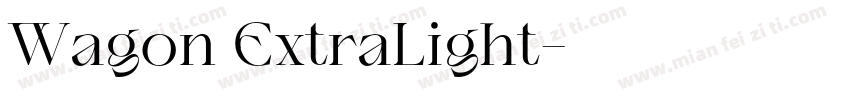 Wagon ExtraLight字体转换